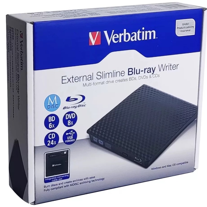Verbatim威宝66718外置蓝光刻录机usb3.2移动便携式USB3.2/TypeC|undefined