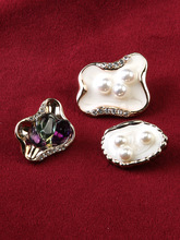 KP30批發珍珠金屬紐扣女衣服外套大衣風衣毛衣不規則扣子裝飾鈕扣