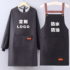 長袖は腰を囲んで家庭用の台所で料理をする女性の作業服防水防油カバーの新しい冬の男性のタイプはエプロンを決めます。