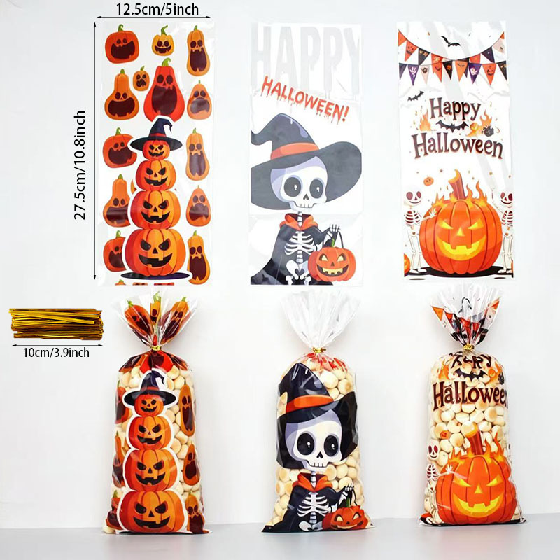 Bolsas de dulces de Halloween Bolsas de plástico OPP Bolsas de regalo Bolsas de regalo Bolsas de plástico Bolsas planas