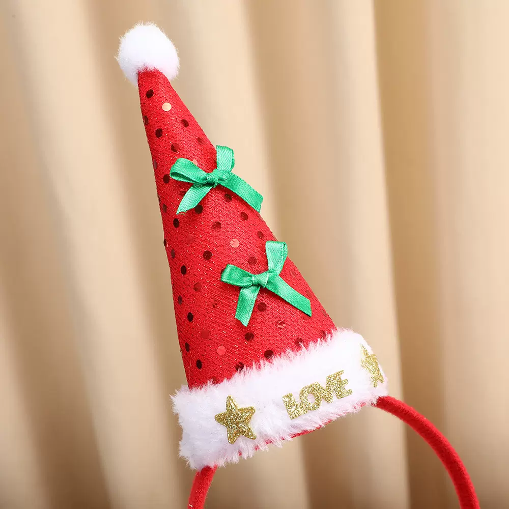 跨境圣诞节日装饰品可爱有趣圣诞帽样式发箍创意礼品派对装饰品