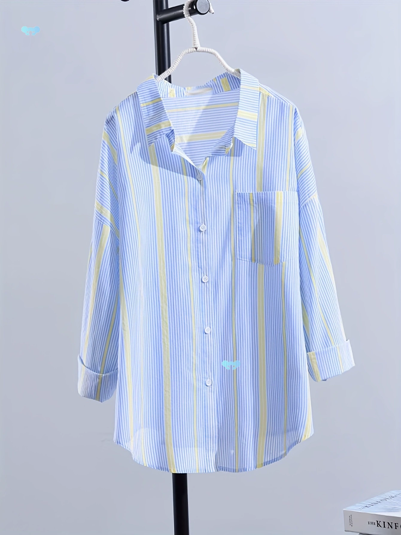 1 упаковка женских синих повседневных длинных кроссовок в вертикальную полоску