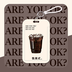 INS Retro American Style Card Holder Subway Campus Bus Meal Card Protection Case Card Holder Yangcheng Tong Citizen Card Access Card