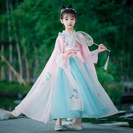 汉服女童2026新款夏季超仙古装女孩连衣裙中国风儿童古风唐装襦裙