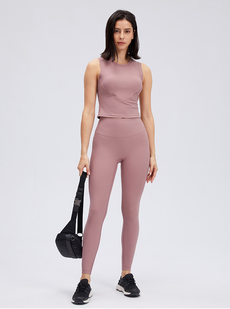 Title 1, Sportieve yoga vest met borstpads, kort en slan...