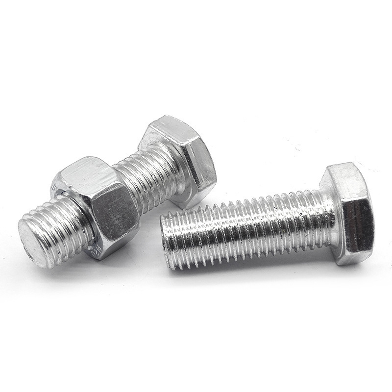4.8 grade carbon steel galvanized hexagonal external bolts, iron screws, internal hex screws M5 M6 M8 M10 M12mm 16-30