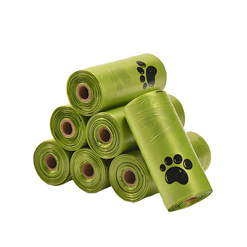Transfronterizos biodegradable bolsa de poliestireno especial para perros bolsa de basura de mascotas gruesa bolsa de heces distribuidor impresión de bolsa de heces de perro