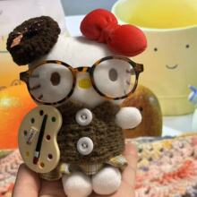 卡其小画家kitty毛绒公仔可爱包包挂件钥匙扣玩偶礼物书包女生挂