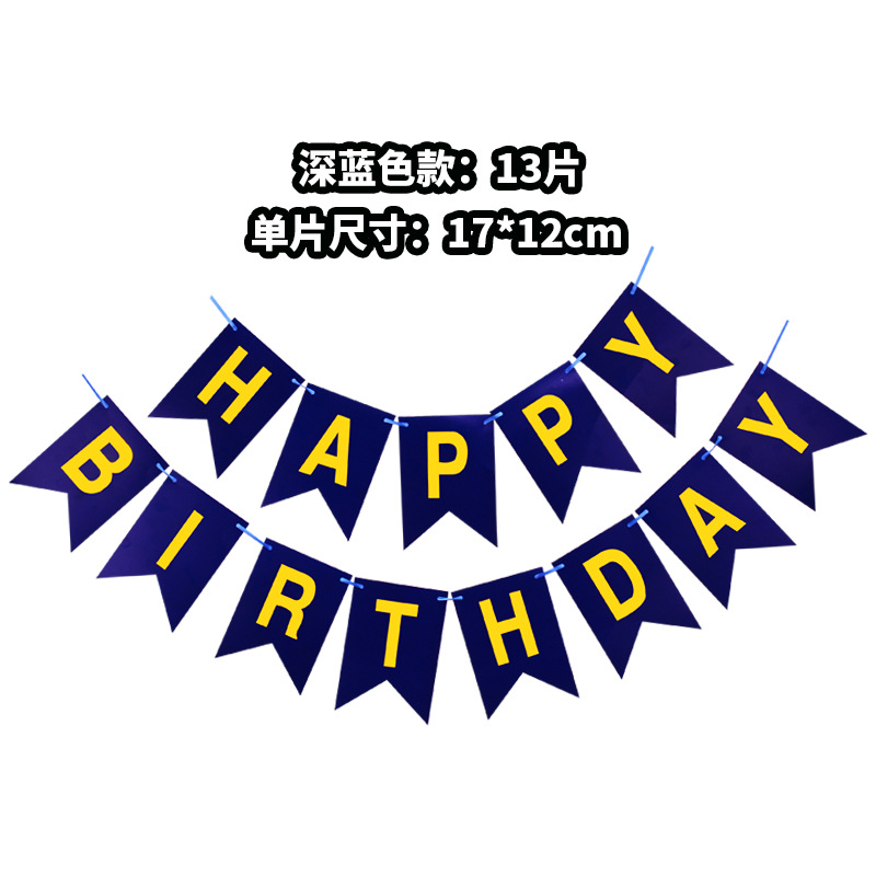 Feliz cumpleaños banner dorado cola de pescado bandera papel cumpleaños banner Fondo decoración cola de milano tirar bandera al por mayor