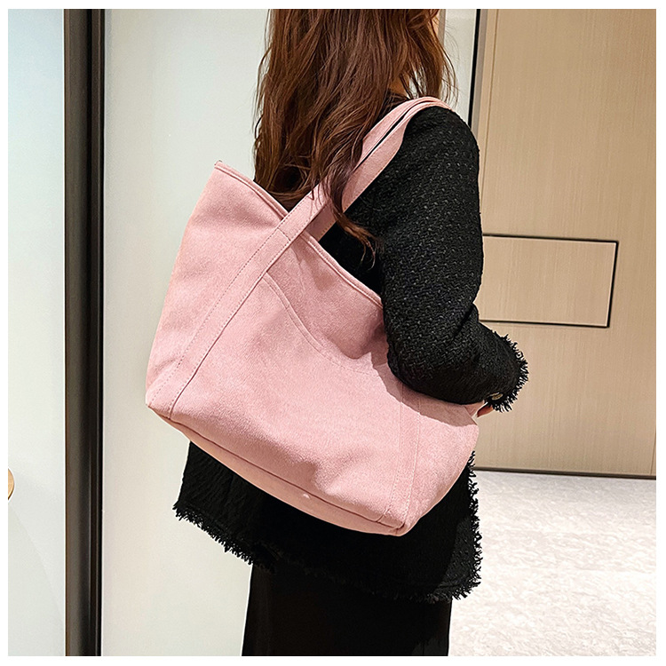Tote Bag 2024 Autumn and Winter new trendy European and American simple matte solid color single-shoulder bag, handbag, fashionable women's bag undefined