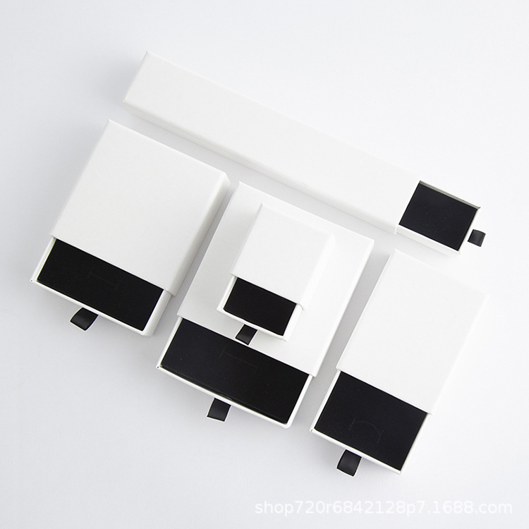 Caja de joyería con cajón extraíble para guardar collares, pendientes, anillos, colgantes, pulseras y brazaletes, caja de regalo.