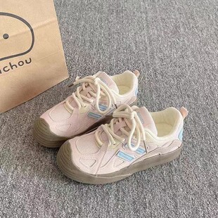 Yuanbo 2025 Spring and Summer Mesh Breathable Canvas Shoes Women's Korean-style Casual Clown Shoes Internet Popular Dexun Shoes