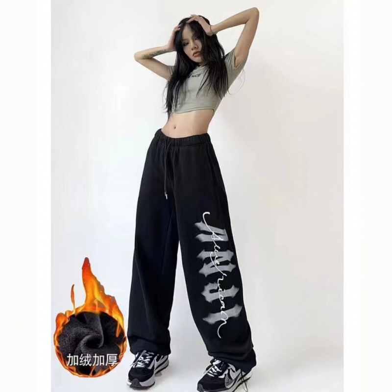 2022 Winter European and American Trend Leisure Sports Pants Hip-hop Drawstring Pants Jazz Dance Dancing Printed Pants 2022 Winter European and American Trend Leisure Sports Pants Hip-hop Drawstring Pants Jazz Dance Dancing Printed Pants