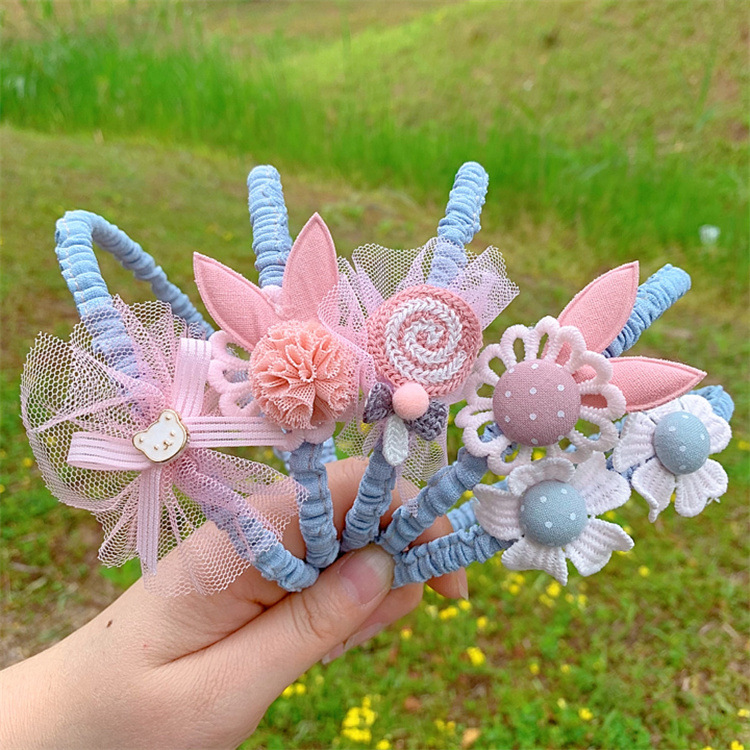126g Weight Hair Band Hair Accessories Type 1 Piece Quantity Casual, Street Occasion Cloth Material Flower Pattern All Seasons Season Girl'S Gender Pleated Design Cute Style Cute Girl'S Flower Cloth Pleated Hair Band 2