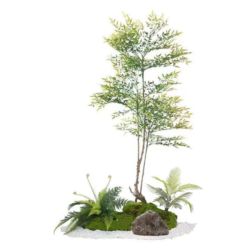 模擬南天竹造園緑植物屋内階段下景観植物床置き鉢植え窓偽木装飾品|undefined