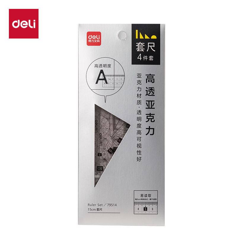 Regla de la mano derecha Regla de dibujo para estudiantes de la escuela primaria Set de papelería Placa de triángulo transparente Regla de dibujos animados para niños