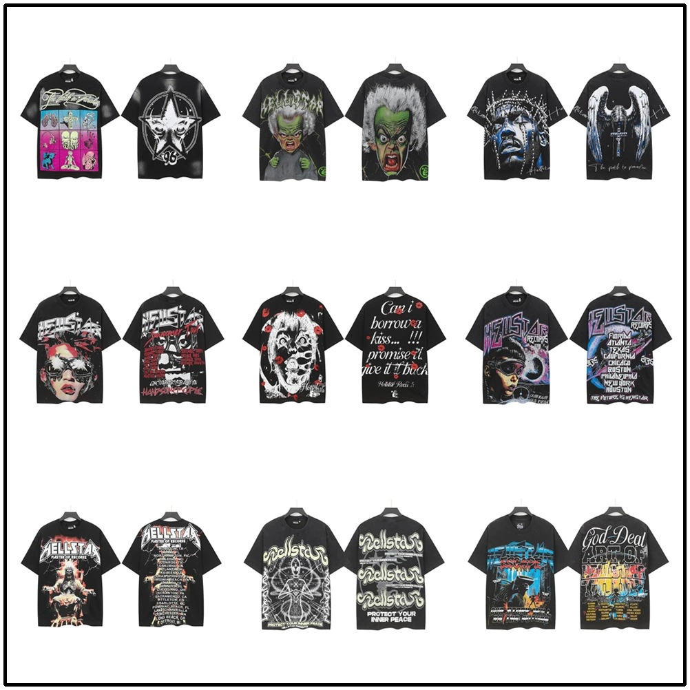 2026 Summer New European and American Trendy Brand Washed Retro Vintage Large Size Loose Pullover Short-Sleeve T-Shirt Couple Outfit