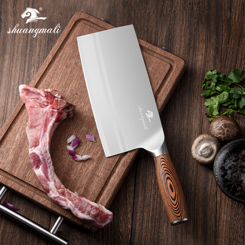 Cuchillo de cocina de acero inoxidable en stock, cuchillo de cocinero de hotel, cuchillo de morera, cuchillo de morera, cuchillo de cortar verduras domésticas, cuchillo de cortar