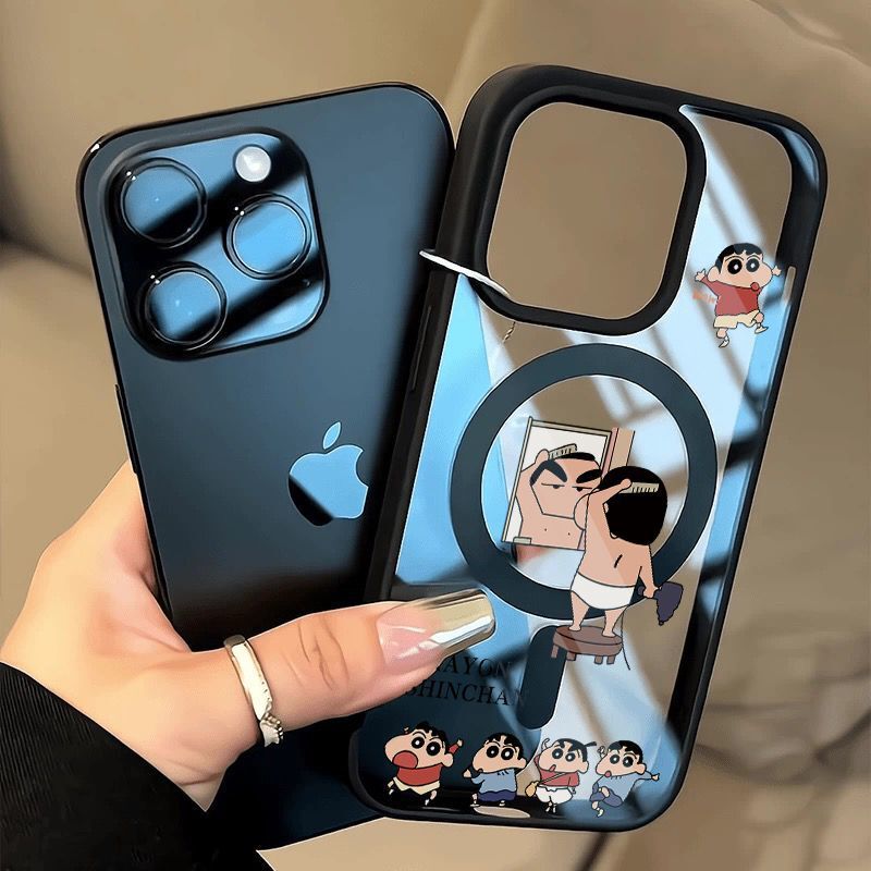 Cartoon Xiaoxin Suitable for Apple 16Pro Protective Case Iphone15 Magnetic Case 14 Mobile Phone Case 13 Skin-Feel Classy
