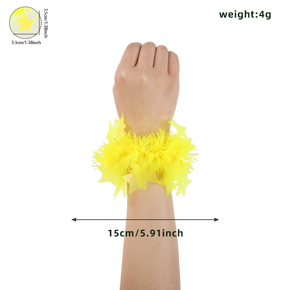 Fiesta fluorescente cuello colgante guirlanda set macaron estrella colorida anillo de cuello pulsera de neón tema flor de muñeca decoración