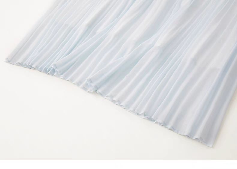 Đầm maxi nữ dáng dài tay sóng gradient màu phong cách Pháp — gradient màu chi tiết 11