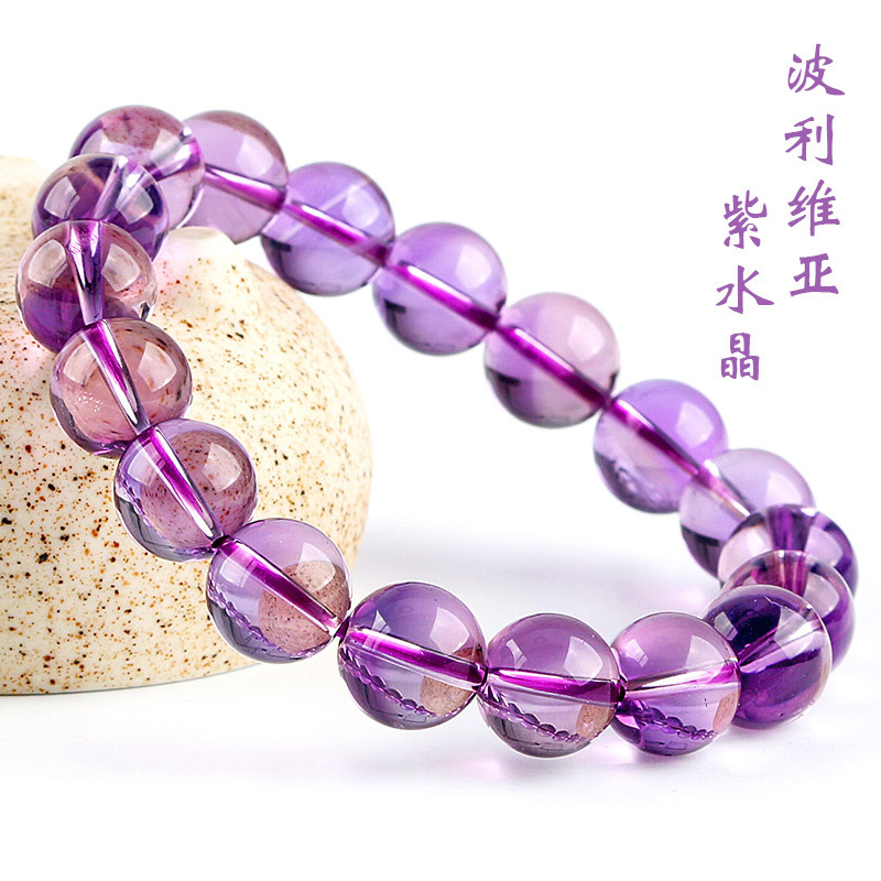 Natural Bolivian Amethyst Bracelet Super Bright Sky Mirror Lilac Amethyst Bracelet Jewelry Wholesale Natural Bolivian Amethyst Bracelet Super Bright Sky Mirror Lilac Amethyst Bracelet Jewelry Wholesale