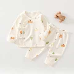 赤ちゃんの分体セット赤ちゃんの秋の服の秋のズボンの下着の純綿の新生児の服の春と秋の骨のない包帯と尚服