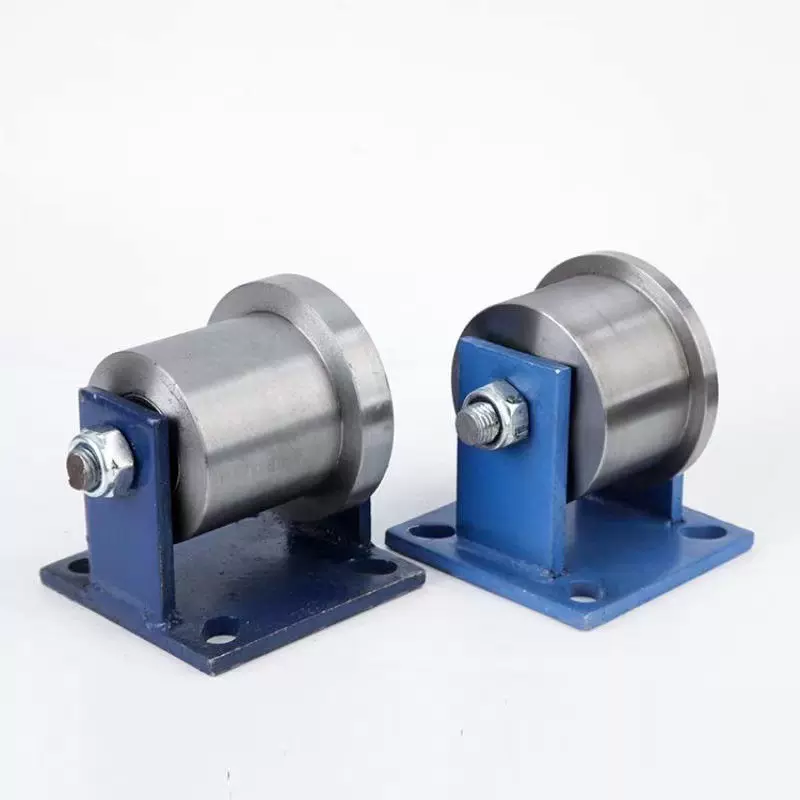 150单边轨道铸钢脚轮 45号轨道T型单边全钢脚轮地铁轮