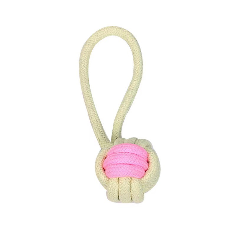 Japón y Corea del Sur juguetes para mascotas juguetes molares para perros bolas de cuerda de algodón macarons color nudo juguetes para mascotas en stock