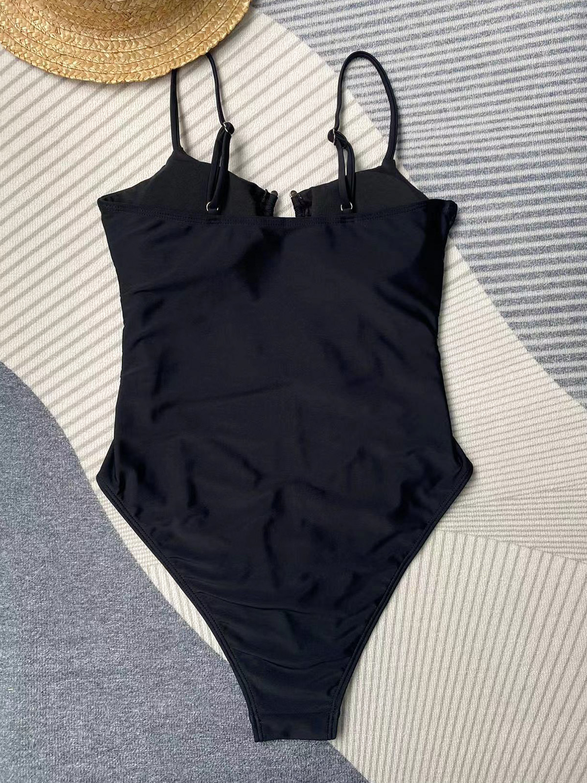 V Neck Neckline Women's Sexy Solid Color 1 Piece One Piece Swimwear