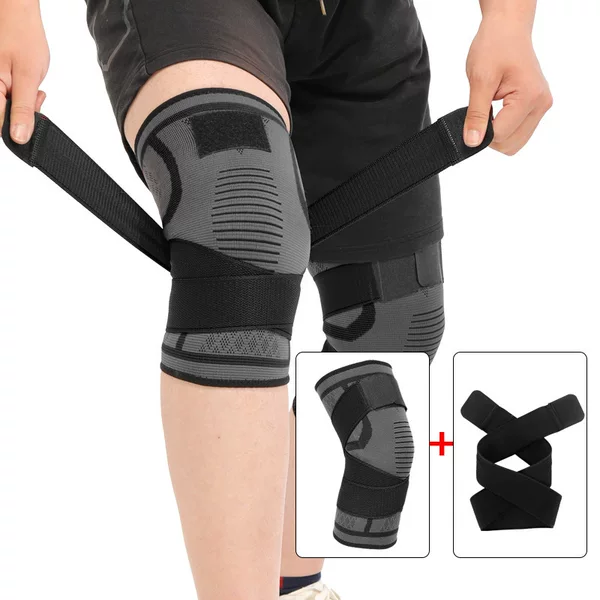Sports Straps, Nylon Knee Pads, Running, Fitness, Weightlifting, Cycling, Basketball, Outdoor Mountaineering, Knee Joint Compression and Fixation