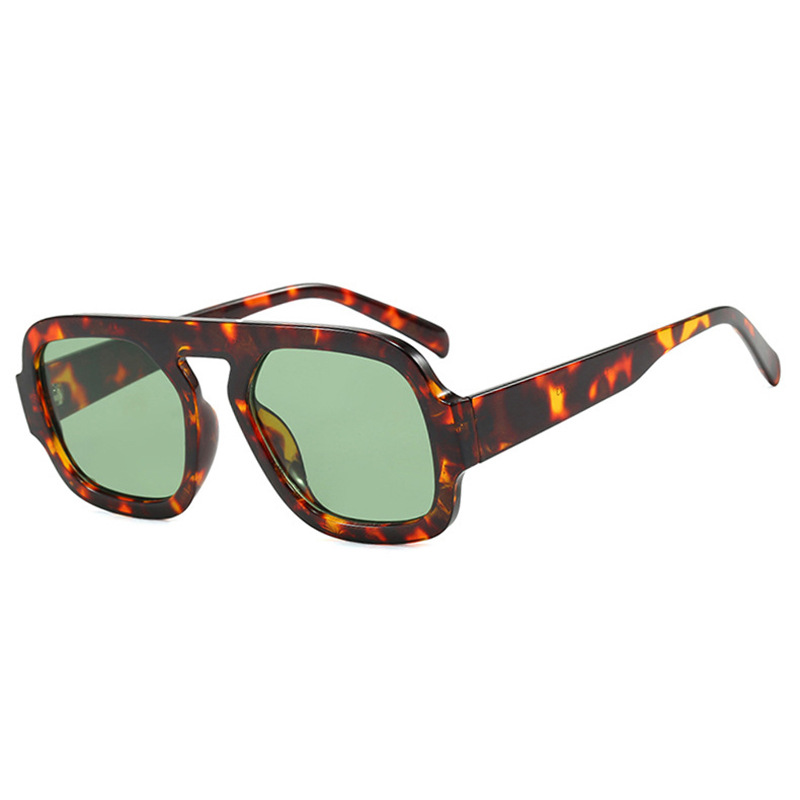 2024 nuevas gafas de sol de caja de piloto de una sola viga de hip-hop de moda, gafas de sol de ciclismo al aire libre europeas y americanas