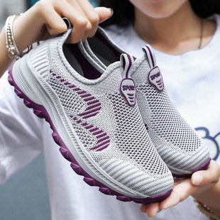 Mesh Shoes for Women in Summer, Breathable New Women's Shoes Manufacturers, Cross-Border Shoes for Middle-Aged and Elderly Couples, Men's and Women's Casual Walking Shoes