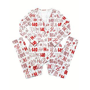 Q 58524 Christmas Pattern Pajamas �}�Qӡ��˯�� �羳�W��