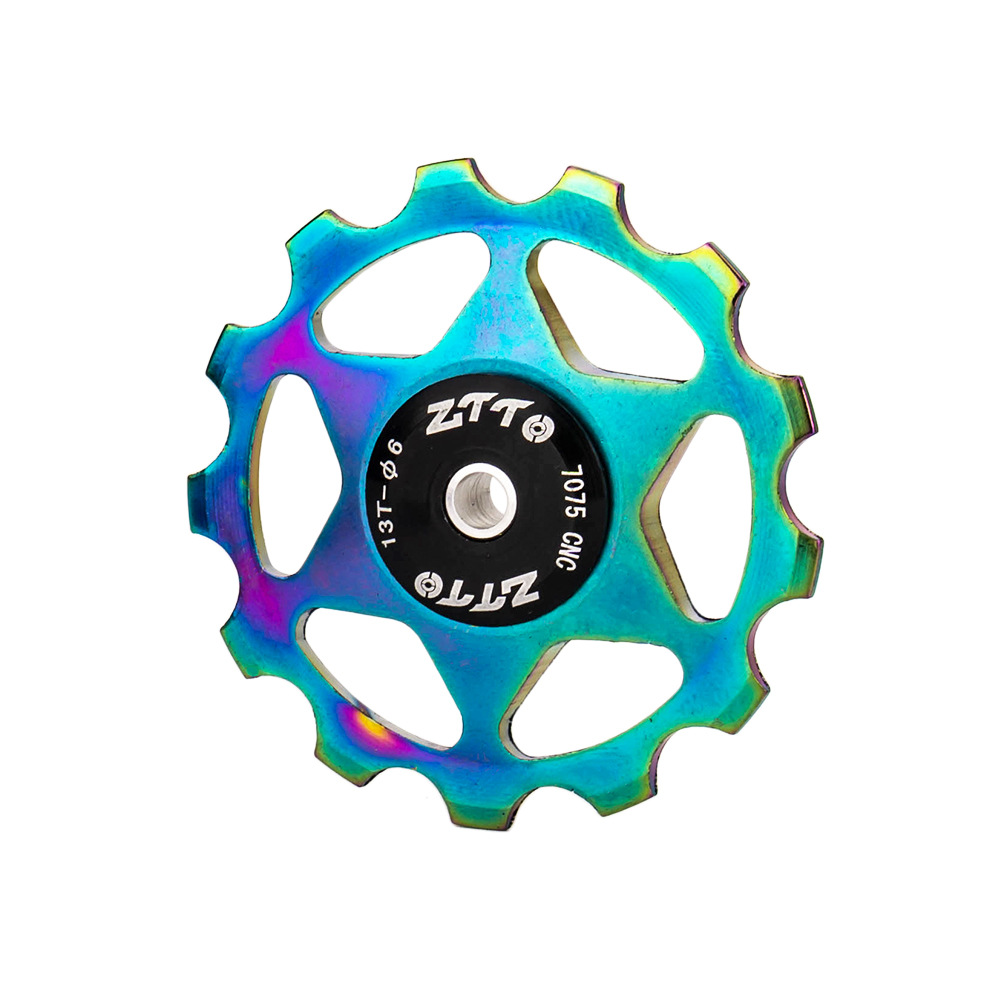 ZTTO bicicleta de carretera de montaña rodamiento trasero rueda de guía rodamiento de metal 13T accesorios de rueda de guía de transmisión de metal
