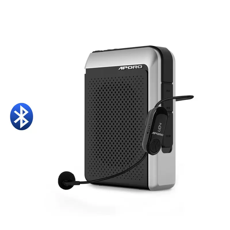 APOROT18UHF无线扩音器蓝牙大功率喇叭插卡U盘教学导游扩音机