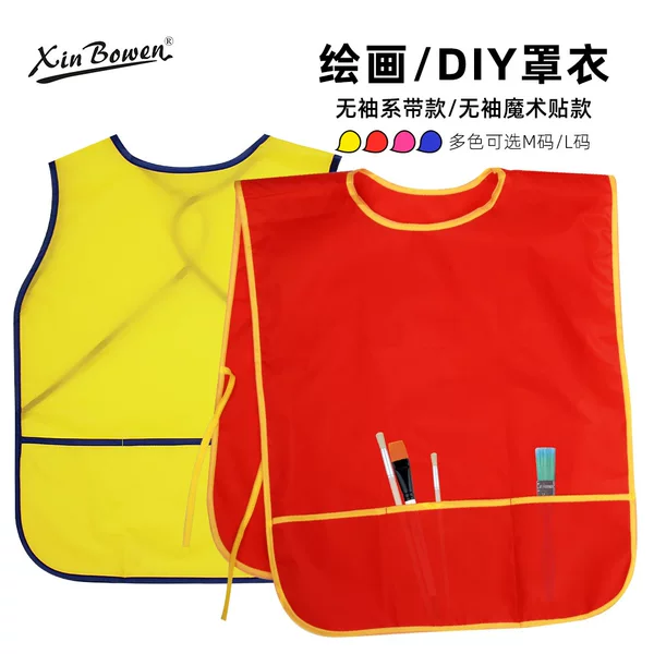 Cross-border Children diy painting painting clothing graffiti protection sleeveless apron waterproof antifouling clothing kindergarten eating bib