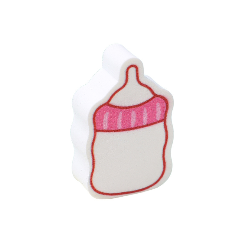 Botella de leche personalizada de fábrica, soplo de polvo plano, no comer polvo, esponja de maquillaje súper suave sin látex, colchón de aire, herramientas de belleza al por mayor