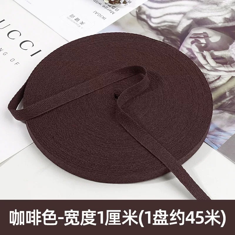 1cm de color algodón herringbone banda de borde de ropa textil casera banda de borde rodante banda de borde de cuello trasero chaqueta cuello prensado banda de borde