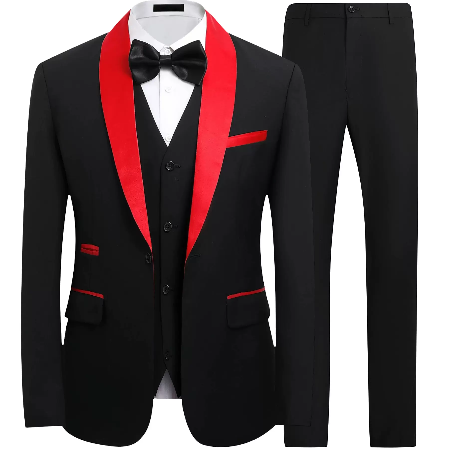 西服套装男士韩版修身外套新郎结婚礼服商务正装西装男套装三件套