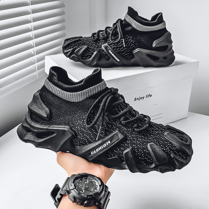 Zapatos de hombre de caña alta primavera nueva tendencia deportiva casual retro británico todo-fósforo zapatos de herramientas transpirables