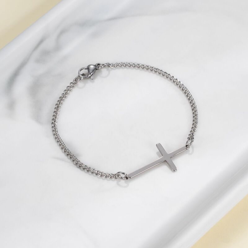 Amazon Cross New Cross Pendant Bracelet Women's Simple Niche Design Personality Elegant All-match Trendy Bracelet