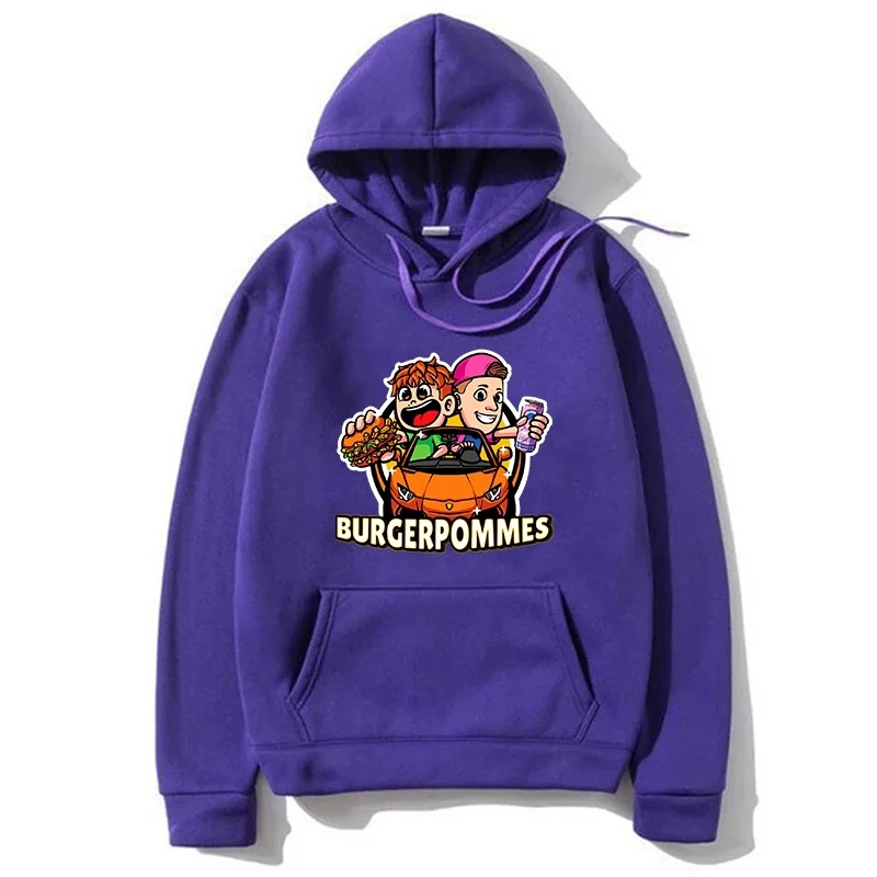 Burgerpommes Icrimax Graphic Hombre/Mujer Sudadera con capucha Nuevo Traje de calle casual de hip-hop cómodo