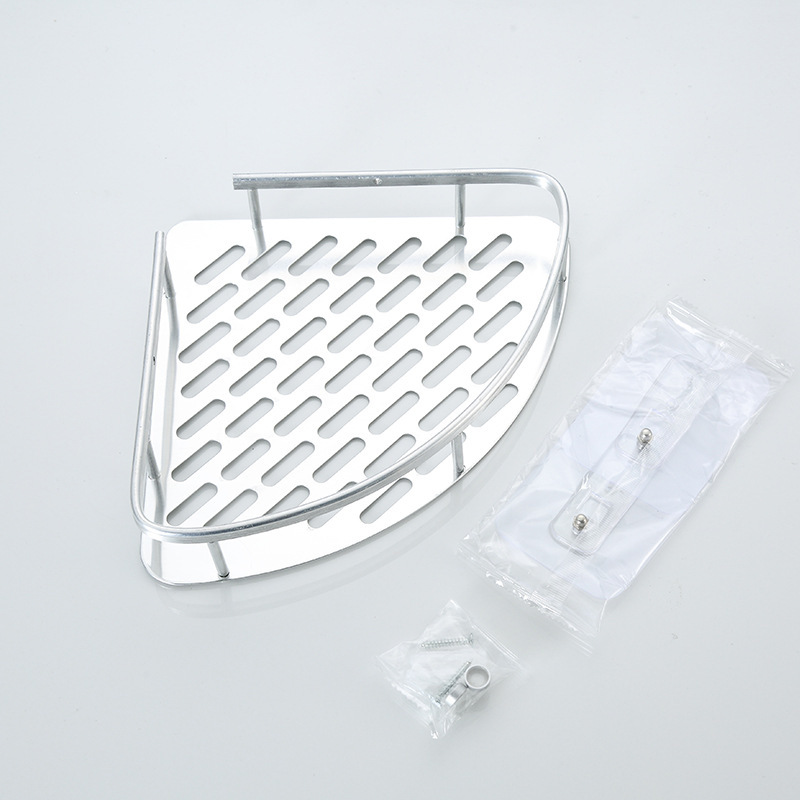 Baño ventosa tipo pared multicapa triangular inodoro esquina pared colgante impermeable sin agujeros almacenar estante de baño