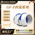 管道风机ABS强力风量厨房排油烟车间换气扇吸甲醛排气扇4/5/6/8寸
