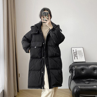 Down Jacket Women's Winter Clothing Mid-Length Hooded Thick Coat Duck down High-End Large Size New Wholesale