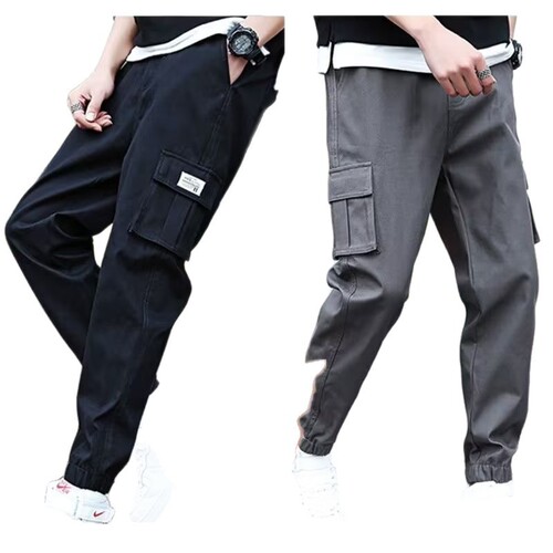 Workwear Pants for Men Spring and Autumn  New Loose Casual Ankle Pants Trend Brand 9/10 Length Men's Korean Version with Fleece