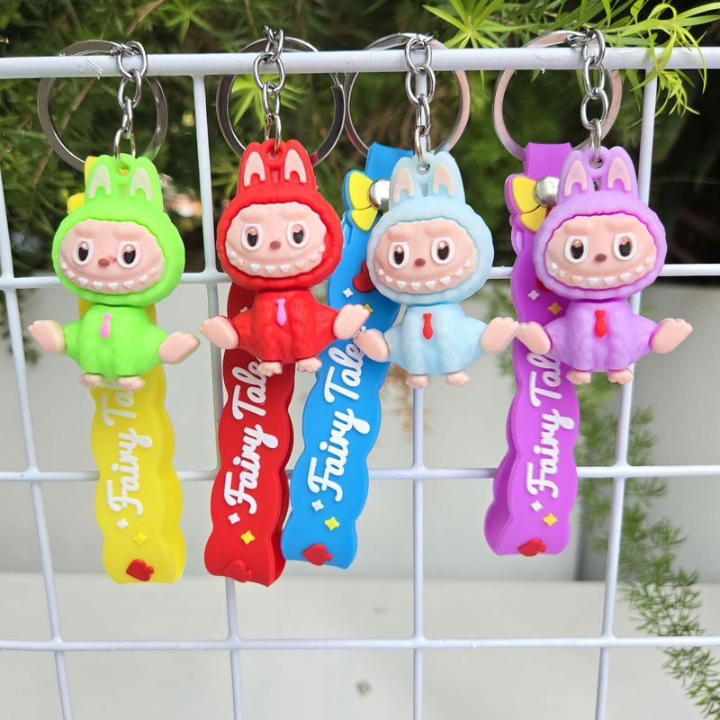 国境を越えた新しい漫画ギターを弾くラブブ羊キーホルダーペンダント学生かわいいスクールバッグキーホルダー卸売|undefined