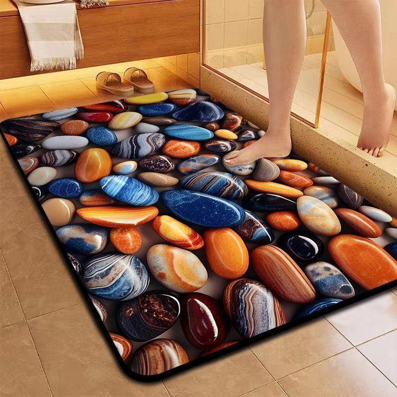 Alfombra de suelo de adoquines de diatomitas, almohadilla de pies absorbente de agua, almohadilla de pies antideslizante de baño resistente al desgaste image 19