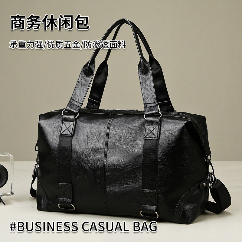 Manufacturer's New In-Stock Men's Business Travel Handbag, Large Capacity, Waterproof, Wear-Resistant, Storage Crossbody Bag
